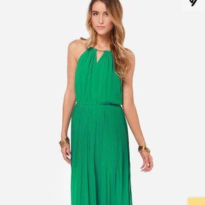 Chain-ge of Heart Green Maxi Dress